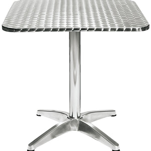 stół aluminiowy Limona prostokątny; 70x70x70 cm (DxSxW); Platte srebro, stelaż srebro; kwadrat