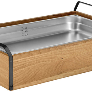 witrynka chłodząca Montana dąb mittel Edelstahl 1/1; Größe GN 1/1