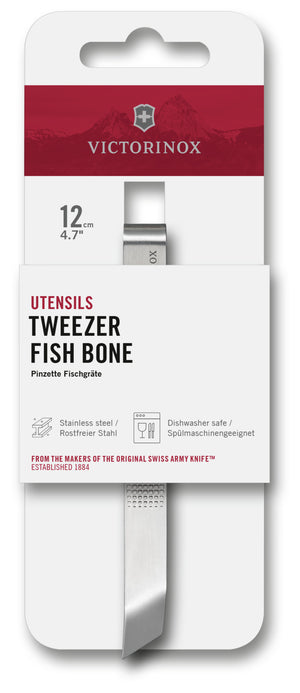 Kochpinzette Fischgräte; 12x1.1 cm (DxS); srebro