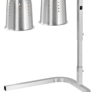 mostek grzewczy na podczerwień 1/1 GN z 2 lampami grzewczymi; 55 cm (W); srebro