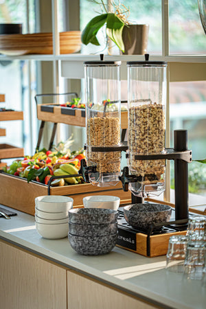 podstawowy pojemnik Esino płaski GN 1/1; 61.9x38.6x10.9 cm (DxSxW); brązowy/czarny; prostokątny