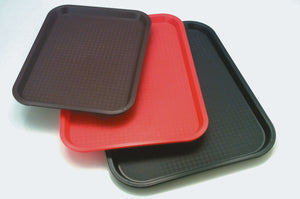 taca do fast foodu; 27x35x2 cm (DxSxW); szary; prostokątny