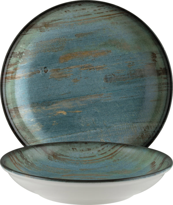 talerz głęboki Madera Mint; 1000ml, 23x4 cm (ØxW); turkusowy/brązowy/czarny; okrągły; 6 sztuka / opakowanie