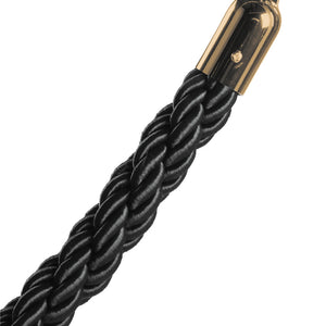 sznur odgradzający Vesara ze złotym karabińczykiem (mosiądz); 153x3.2 cm (DxØ); czarny; 2 sztuka / opakowanie
