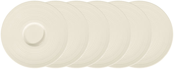 talerz płaski Skyline z szerokim rantem; 31 cm (Ø); biel kremowa; okrągły; 6 sztuka / opakowanie