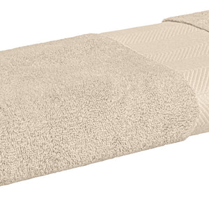 Handtuch Evora Fischgrat Bordüre; 50x100 cm (SxD); beżowy