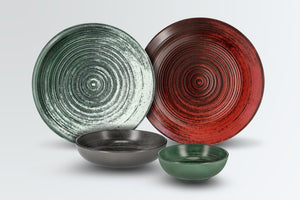 talerz głęboki Etana; 1200ml, 26x4.5 cm (ØxW); biały/antracyt; okrągły; 4 sztuka / opakowanie