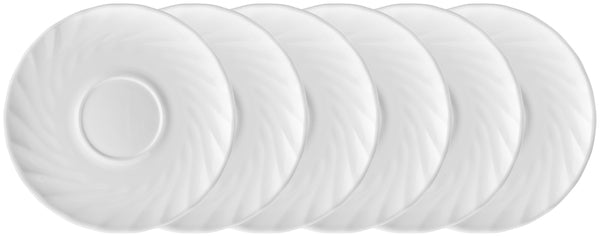 spodek do filiżanki do kawy Trianon; 14.5 cm (Ø); biały; okrągły; 6 sztuka / opakowanie