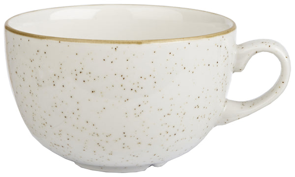 Cappuccino Tasse Stonecast Barley White; 500ml, 11.5x7 cm (ØxW); biały/brązowy; okrągły; 6 sztuka / opakowanie