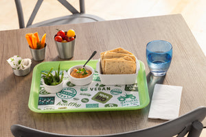 taca Servezio; 35x27x2 cm (DxSxW); zielony; prostokątny