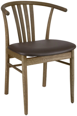 Holzstuhl Olmaro; 44x43x80 cm (SxGxW); siedzisko brązowy