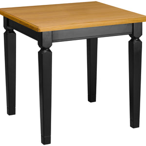 Tisch Noto quadratisch; 80x80x76 cm (DxSxW); Platte dąb/tytoń, stelaż czarny; kwadrat