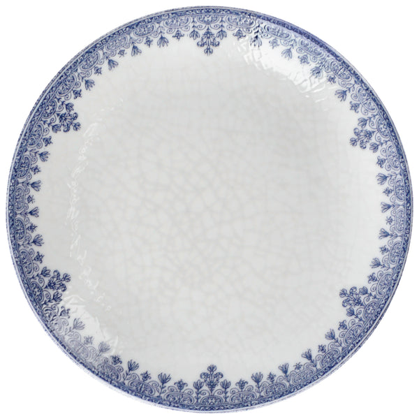 Teller flach Nonna; 20.5 cm (Ø); biały/niebieski; okrągły; 6 sztuka / opakowanie