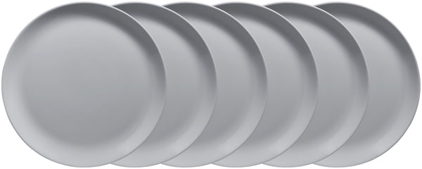 talerz płaski Ashley; 25 cm (Ø); szary; okrągły; 6 sztuka / opakowanie