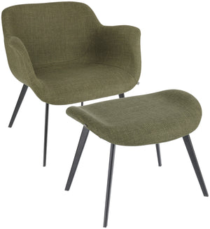 Fußhocker Limea; 56x47x43 cm (SxGxW); siedzisko oliwka