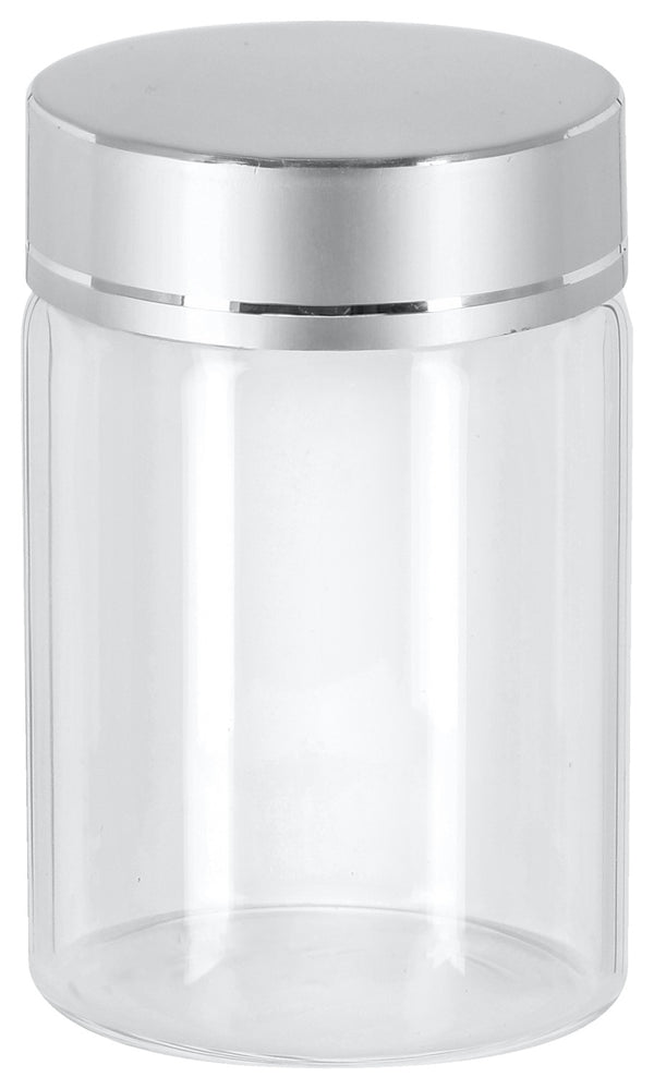 pojemnik szklany Aurelia; 90ml, 4.7x7 cm (ØxW); szary/transparentny; cylindryczny; 6 sztuka / opakowanie