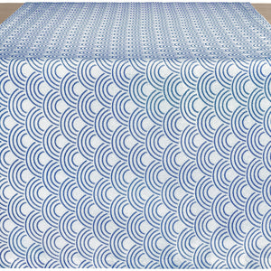 bieżnik Goa; 40x130 cm (SxD); niebieski; prostokątny