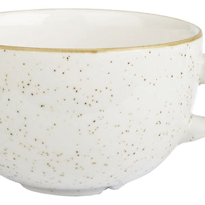 Cappuccino Tasse Stonecast Barley White; 460ml, 11x7 cm (ØxW); biały/brązowy; okrągły; 6 sztuka / opakowanie
