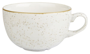 Cappuccino Tasse Stonecast Barley White; 460ml, 11x7 cm (ØxW); biały/brązowy; okrągły; 6 sztuka / opakowanie