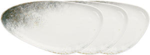 półmisek Purior; 40x21x3.8 cm (DxSxW); biały/niebieski petrol; 3 sztuka / opakowanie