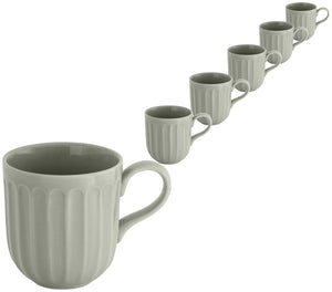 kubek Bel Colore; 340ml, 8.5x8.5 cm (ØxW); szary; 6 sztuka / opakowanie