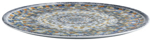 Porzellan Pizzateller Terra Mosaic rund; 33 cm (Ø); niebieski/biały/pomarańczowy; okrągły; 4 sztuka / opakowanie