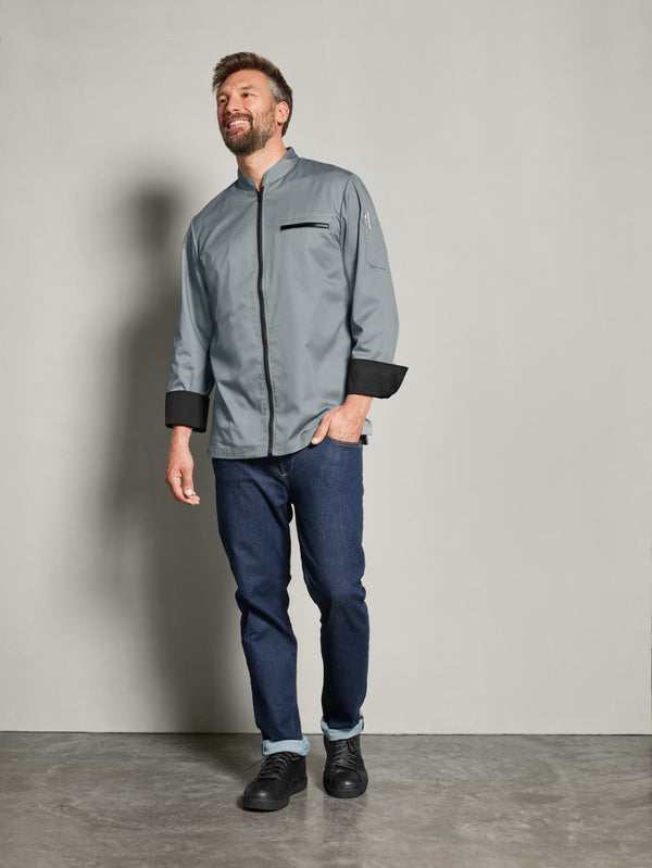 bluza kucharska męska Lorenzo; Kleidergröße 44; szary