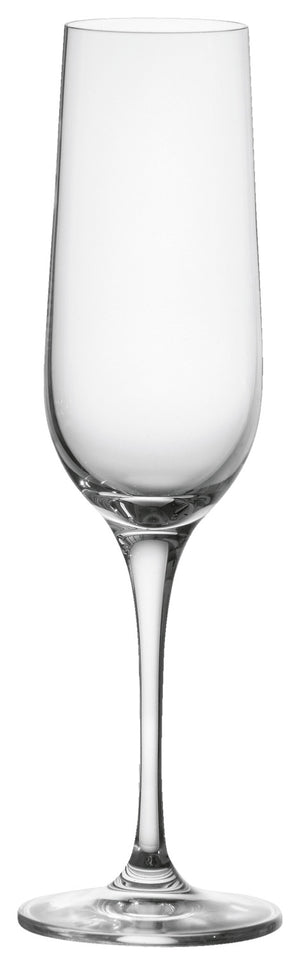 kieliszek do szampana Chateau ze znacznikiem pojemności; 180ml, 4.3x21.9 cm (ØxW); transparentny; 0.1 l Füllstrich, 6 sztuka / opakowanie