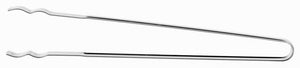 Grillzange gerade; 35.4x6.8x2.4 cm (DxSxW); srebro