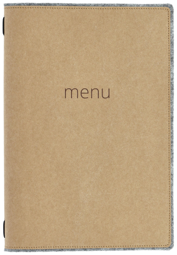 Speisekarte Verdi Menu; Größe DIN A4, 23.5x33.5 cm (SxW); beżowy/szary