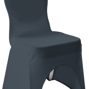 pokrowiec stretch na krzesło Grace z otworem; 40x44x95 cm (SxDxW); antracyt