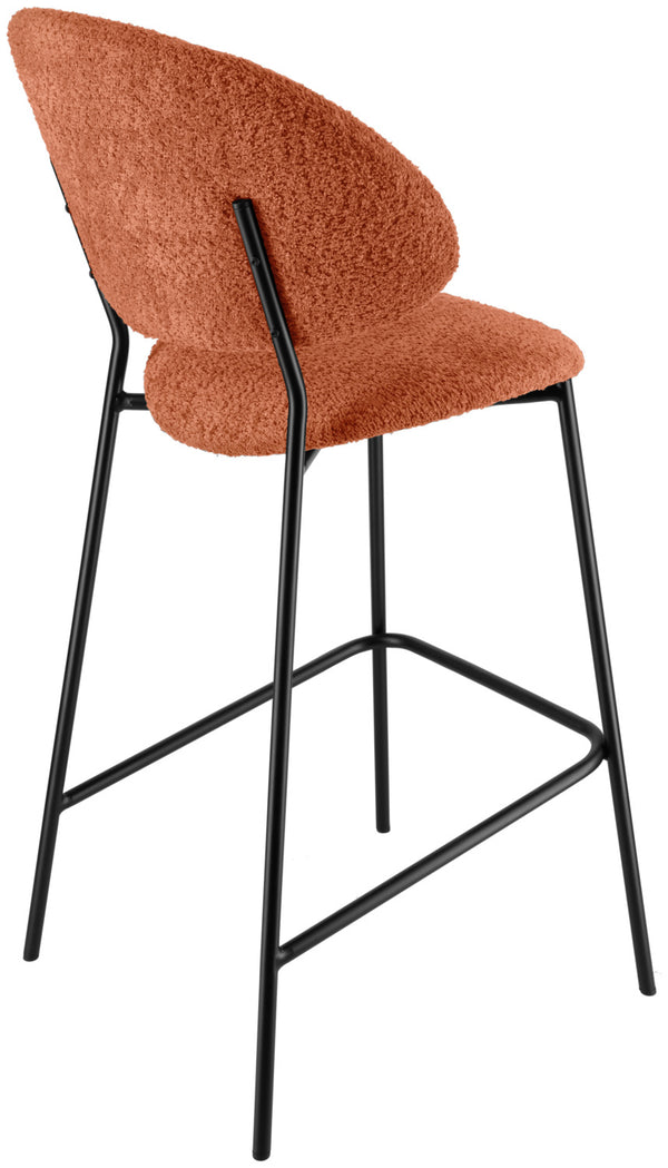 Barstuhl Lindo Bouclé; 50.5x54.5x110 cm (SxGxW); siedzisko terakota