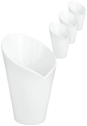 miseczka na frytki Ellis; 280ml, 10.5x10x15.5 cm (DxSxW); biały; stożkowy; 4 sztuka / opakowanie