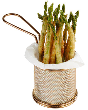 koszyk do frytek do serwowania Snackholder okrągły; 8x7.5 cm (ØxW); złoto; okrągły