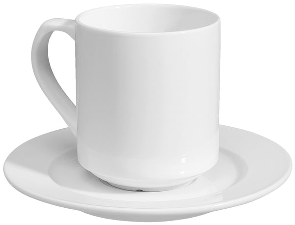 spodek do kubka / filiżanki do kawy Base; 15 cm (Ø); biały; okrągły; 6 sztuka / opakowanie