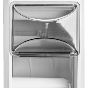 dozownik rolek papieru toaletowego 2 rolki; 14.5x30x14.5 cm (SxWxG); biały