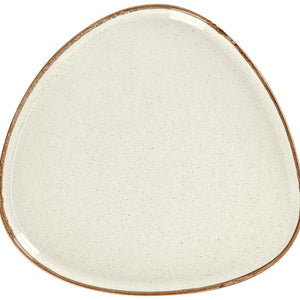 talerz płaski Sidina organiczny kształt z rantem; 27.2x26x2.5 cm (DxSxW); beżowy; organiczny; 4 sztuka / opakowanie