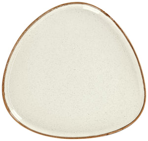 talerz płaski Sidina organiczny kształt z rantem; 27.2x26x2.5 cm (DxSxW); beżowy; organiczny; 4 sztuka / opakowanie