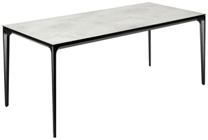Outdoor-Tisch Linero rechteckig; 180x80x72 cm (DxSxW); Platte kamiennoszary