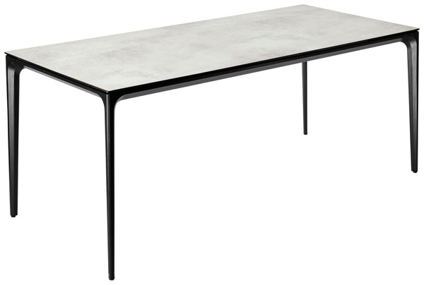 Outdoor-Tisch Linero rechteckig; 180x80x72 cm (DxSxW); Platte kamiennoszary