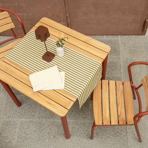 Tischläufer Valiano Streifen; 40x120 cm (SxD); beżowy/biały