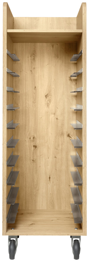 Tablett-Abräumwagen Baristo; 52x59x166 cm (SxGxW); dziki dąb