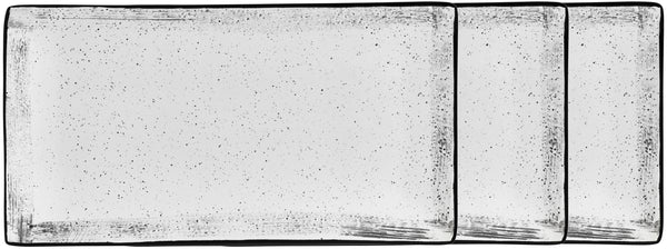 półmisek Fungio prostokątny; 27x14 cm (DxS); biały/czarny; prostokątny; 3 sztuka / opakowanie