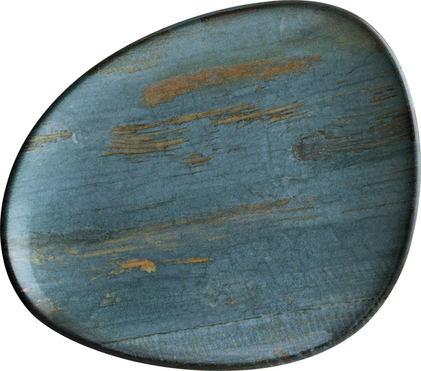 talerz płaski organiczny Madera Mint; 18.5x15 cm (DxS); turkusowy/brązowy/czarny; organiczny; 12 sztuka / opakowanie