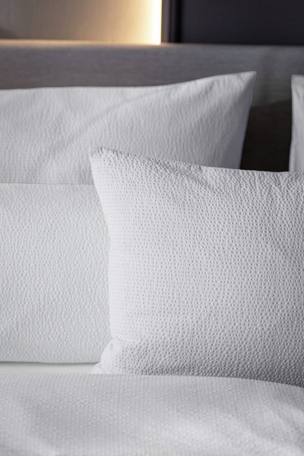 Meterware Avellino gewebter Seersucker; 160 cm (S); biały