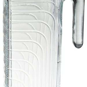 dzbanek szklany Gelo z białyą pokrywą ; 1200ml, 8x22.5 cm (ØxW); transparentny; okrągły; 6 sztuka / opakowanie