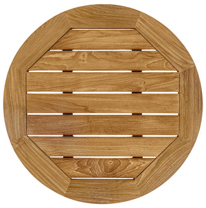 Outdoor-Teak-Tischplatte Mirello rund; 60 cm (Ø); brązowy; okrągły