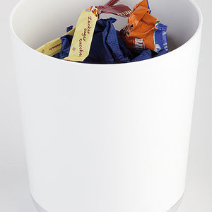 pojemnik na resztki stołowe / sztućce Base Chrom; 1300ml, 13x15.5 cm (ØxW); biały; okrągły