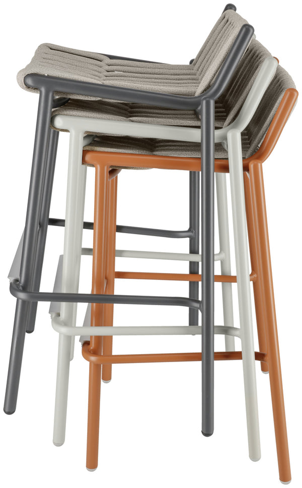 Outdoor-Barstuhl Lumaro; 40x42x90 cm (SxGxW); siedzisko taupe