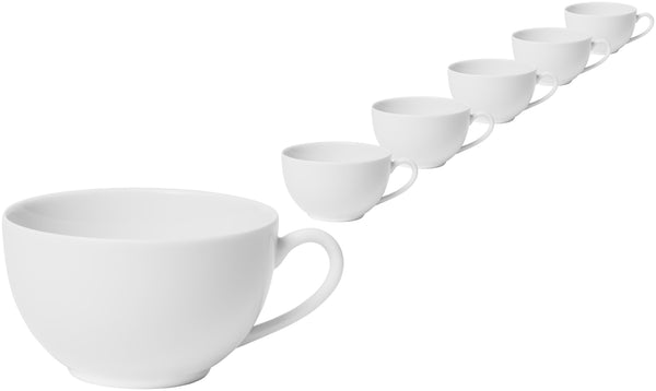 filiżanka do kawy Mixor; 220ml, 9.5x5.5 cm (ØxW); biały; okrągły; 6 sztuka / opakowanie